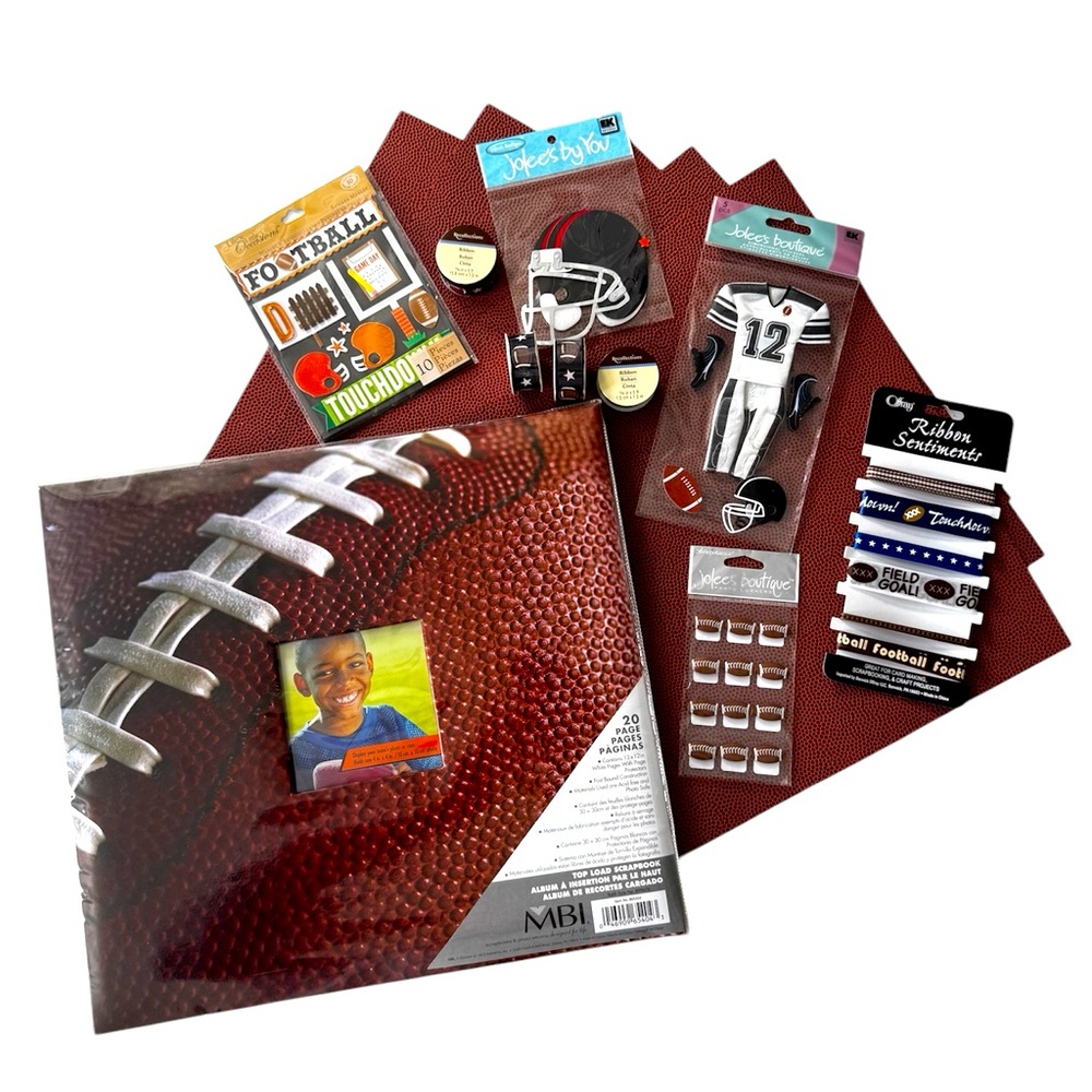 Huge FOOTBALL Scrapbooking Craft Bundle for any football crafting enthusiast